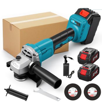 Amoladora angular eléctrica sin escobillas de 1000W y 125MM, máquina de corte de 3 velocidades, herramienta eléctrica para trabajar la madera, compatible con batería Makita de 18V