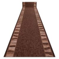 alfombra de pasillo con refuerzo de goma  linea marron 67cm 67x760 cm