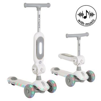 Patinete 2 En 1 Byox Streetpro Con Asiento, Luces Y Música - Grey