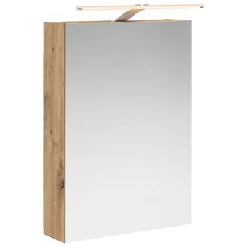 Armario Con Espejo De Baño Roble Artisan 50 X 14,5 X 70 Cm Vidaxl