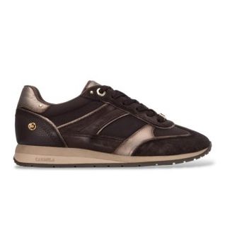 Carmela para mujer. 16423304-MARRON Zapatillas de Piel 164233 marrón (41), Plano, Cordones, Casual
