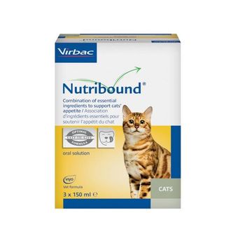 Nutribound Gatos  Solución oral palatable para mascotas con ingredientes esencialespara la alimentación progresiva en gatos en periodos de recuperacion.