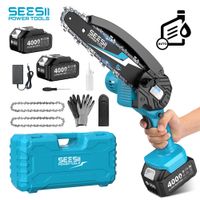 mini motosierra inalambrica seesii de 6 152cm sierra electrica recargable para trabajos en madera jardineria y poda compatible con bateria makita de 18v