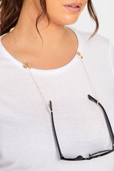 Cadena Dorada Para Las Gafas Conchas
