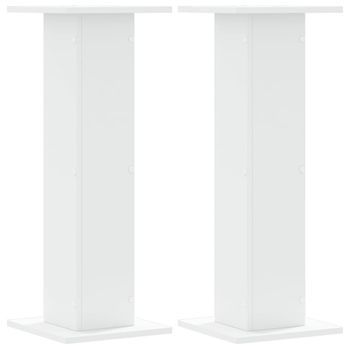 Soportes De Plantas 2 Uds Madera Ingeniería Blanco 30x30x80 Cm Vidaxl