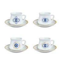 tazas y platos de madera suerte - lote de 4
