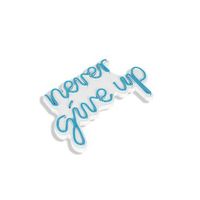 iluminacion led decorativa de plastico never give up azul 395x23x2 cm
