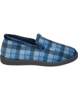 pantuflas cerradas calz roal r12063 azul marinas con cuadros 46