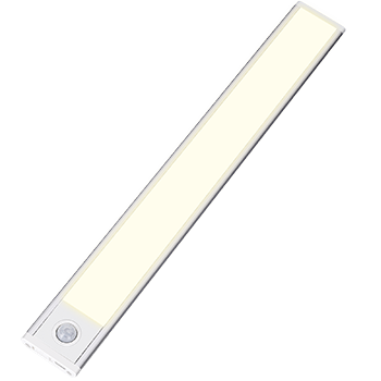 Aigostar Luz Armario con Sensor de Movimiento Recargable Luces LED Cocina Bajo Mueble Fina Luz Nocturna Escaleras Pasillo 1100mAh Iluminación Automatica Lámpara 6500K Blanca Fria