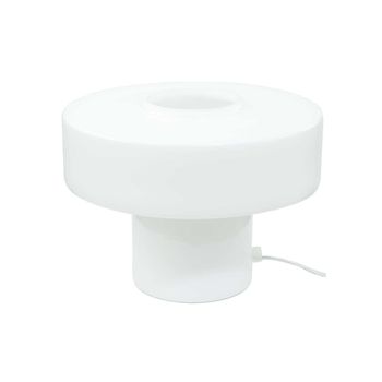 Lámpara de mesa de vidrio blanco
