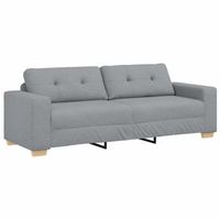 sofa de 3 plazas gris claro 220x78x80 cm tela vidaxl