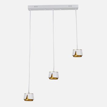 Fabrilamp Regleta Domenica 3 X Gx53 Blanco Oro 27w 4000k 2400lm Bombillas