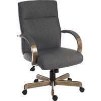 teknik grayson 6969grey fabric tilting executive chair - grey  driftwood grey