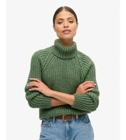 superdry para mujer w6110397a jersey slouchy stitch roll verde l casual acrilico manga larga