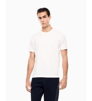 EA7 para hombre. 7M001487_AF17789 Camiseta Logo Series blanco (L), Casual, Algodón, Manga corta