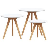 mesa de centro 50x50x46 cm madera maciza de nogal - marron