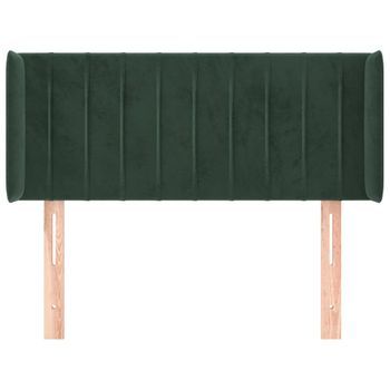 Cabecero Cama Mueble De Dormitorio De Terciopelo Verde Oscuro 93 X 16 X 78/88 Cm Verde M02_0008641