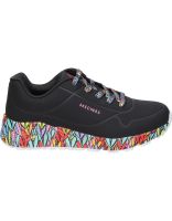 zapatillas para mujer skechers jgoldcrown uno lite subtle love 314088l-bkmt negro y multicolor 36