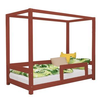 Cama Cabaña Infantil Bunky 120 X 180 Rojo Ladrillo