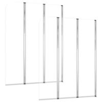 mamparas de ducha 2 uds vidrio templado transparente 104x130 cm vidaxl