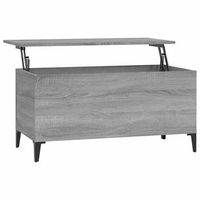 mesa de centrormesa auxiliarrmesa de cafe madera contrachapada gris sonoma 90x445x45 cm
