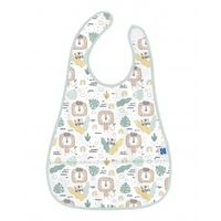 babero de eva con recogemigas savanna pattern menta