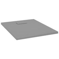 plato de ducha smc gris 90x70 cm vidaxl