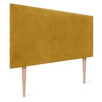 dhome cabecero mostaza 90cm acabado toalla soft tapizado liso con patas 4cm grosor 105 alto tejido suave para pared acusticos cabeceros absorbentes 90cm 4cm - 105 al - mostaza