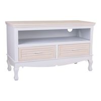 mueble bajo de madera blanco 100x42x61
