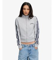 superdry para mujer w2012551a sudadera essential logo zip track gris m casual algodon