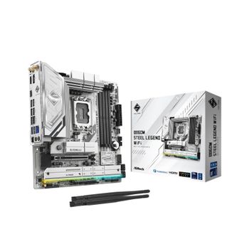 Placa Base Asrock B860 LGA 1851 Micro ATX B860M Steel Legend WiFi 6E DDR5 256GB PCIe 2.5G LAN