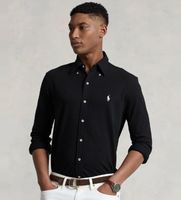 polo ralph lauren para hombre 710654408008 camisa de malla negro xl casual algodon manga larga