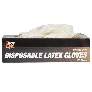 Latex Gloves Medium Powder Free Box of 100