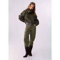 liu jo pantalones pantalones baggy en gabardina para mujer