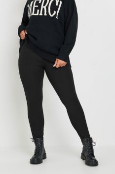 Yours Leggings Canalé Negros, Mujer Curvy Y Tallas Grandes, Yours