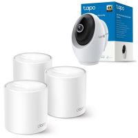 pack tp-link deco x10 sistema deco wi-fi 6 mesh ai ax1500  tapo c260 camara de vigilancia 360