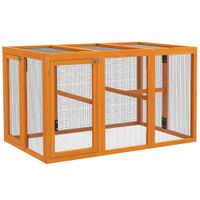 pawhut gallinero para 1-3 gallinas estructura de madera malla de acero diseno ampliable perchas de madera naranja   aosom espana