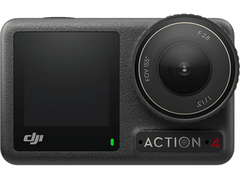 Cámara deportiva - DJI Osmo Action 4 Standard Combo, 4K, Sumergible hasta 18 m, 2 pantallas táctiles, Negro