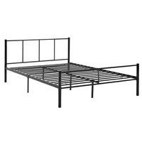 cama de adulto de metal con lamas metalicas estructura de acero negro 140 x 200 cm 030002693