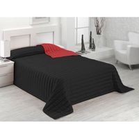 colcha bicolor multiuso tutto 300x270 cm - rojonegro disponible en varias medidas y colores - cama 200