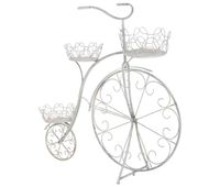 soporte macetero de metal para 3 macetas gris 10224x381x10287h cm