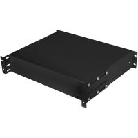 cajon rack 19 lanberg ak-2001-b 2u acero negro carga 90kg extraible