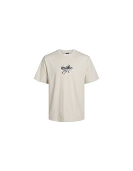 Camiseta Jack & Jones Jcotint Tee Ss Crew Neck Beige