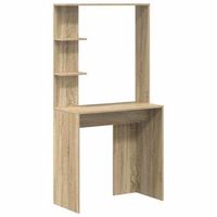 escritorio roble sonoma madera de ingenieria vidaxl