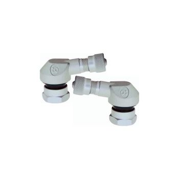 Vástago de válvula de neumático 11.3mm 90° Ariete gris par