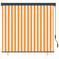 estor enrollable rayado y naranja 180 x 250 cm tela y aluminio
