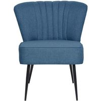 sillon de coctel tela azul
