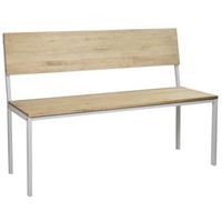 banco icub con respaldo 50x100x86cm blanco en madera maciza de pino acabado natural estilo nordico industrial box furniture