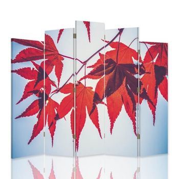 Biombo Red Autumn - Separador De Ambientes Cm. 180x180 (5 Paneles)