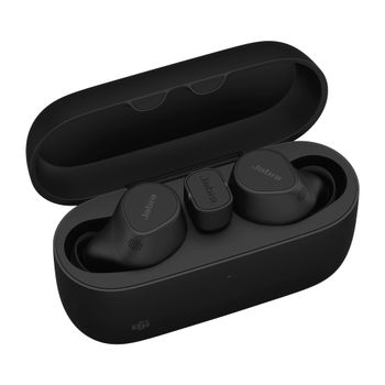 Jabra Evolve2 Buds, Auriculares Bluetooth Intraaurales Inalámbricos, Cancelación Activa de Ruido, Tecnología de Voz MultiSensor y Base de Carga Inalámbrica, Certificados para MS Teams, Negro